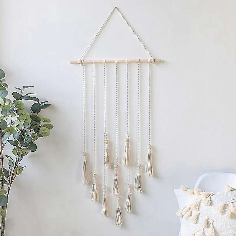 Handmade Woven Macrame Wall Hanging Photo Display Tapestry Decor