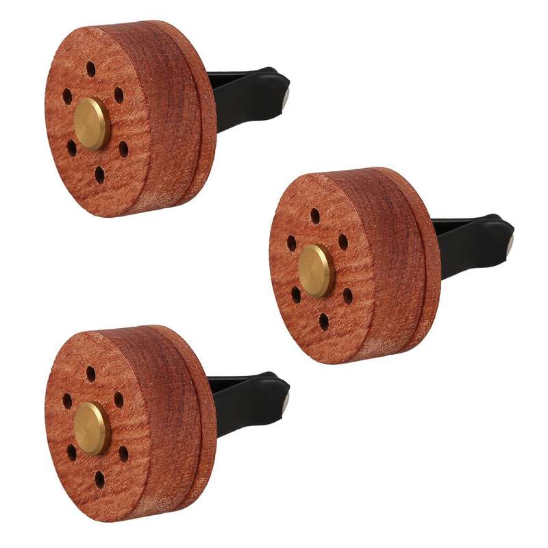 3x Essential Oil Diffuser for Car, Wooden Aromatherapy Air Freshener