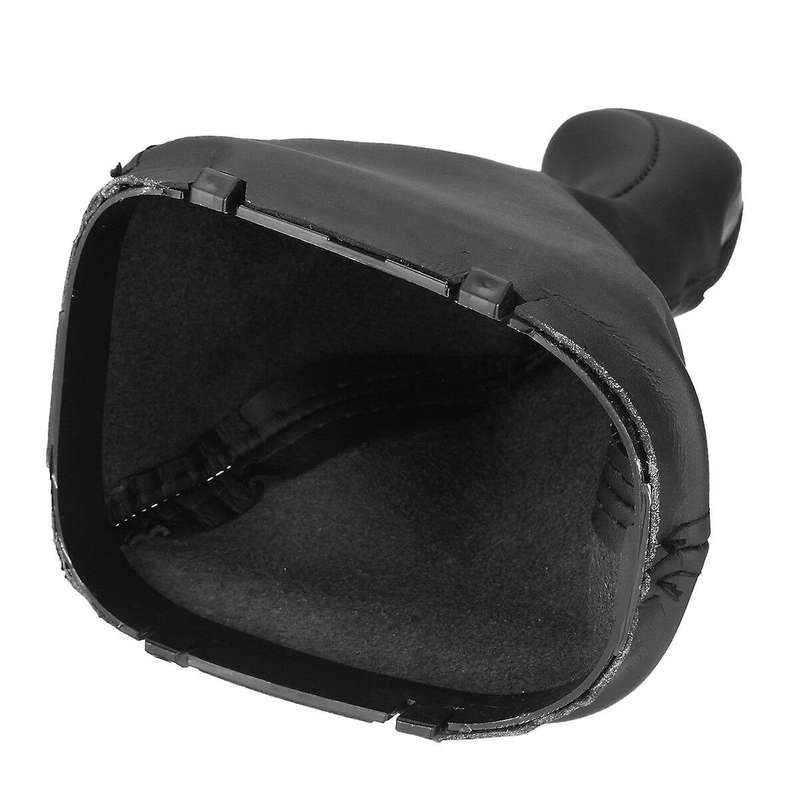 6 Speed Black Gear Shift Knob Leather Cover Case for Mercedes-benz
