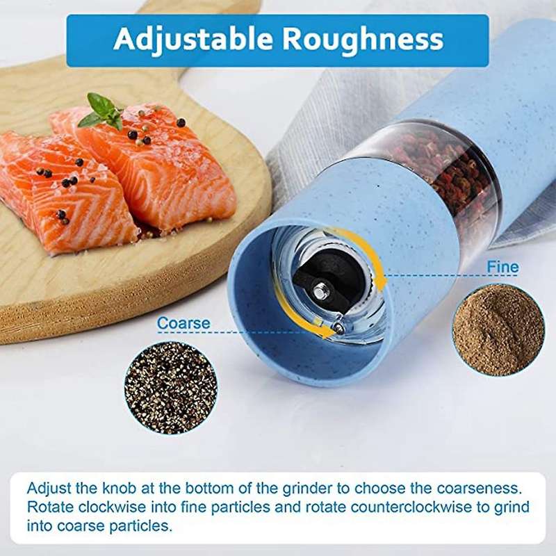 Electric Salt and Pepper Grinder Wheat Straw Salt and Pepper Mill, A