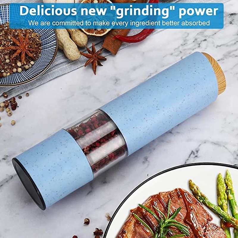 Electric Salt and Pepper Grinder Wheat Straw Salt and Pepper Mill, A