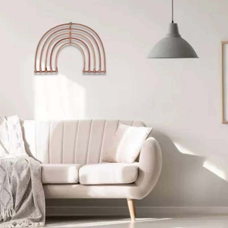 Rattan Rainbow Nursery Decor Baby Room Wall Decor for Baby Girl-a