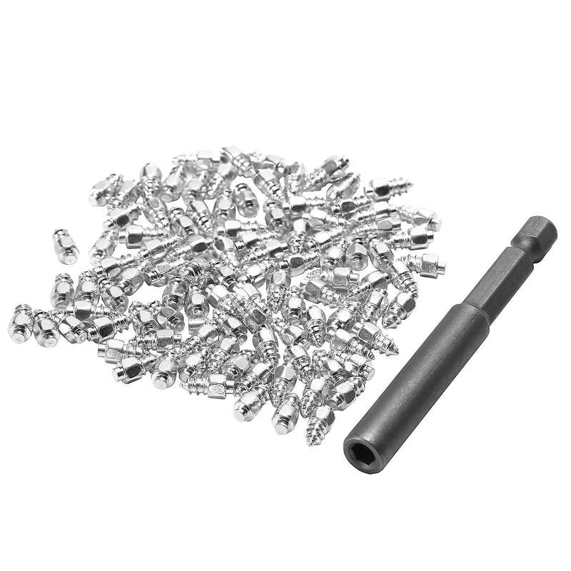 100 Pcs Stud Screw 9mm + 1 Pc Drill Sleeve, Auto Car Suv Accessories