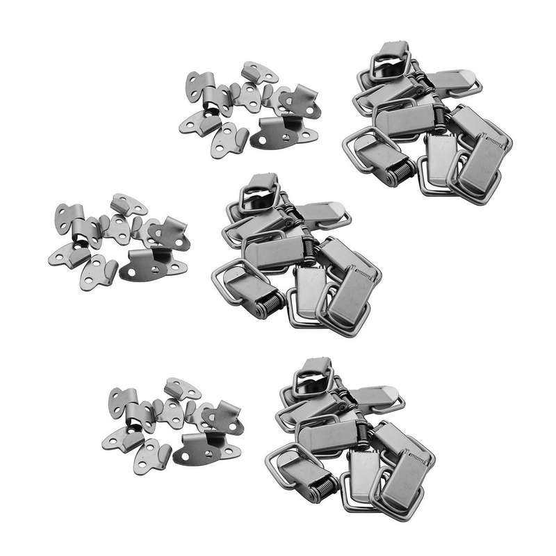 30pcs Cabinet Spring Loaded Iron Straight Loop Toggle Latch 45mm
