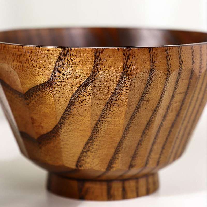 Wooden Bowl Natural Wood Bowl Tableware for Fruit Salad Noodle