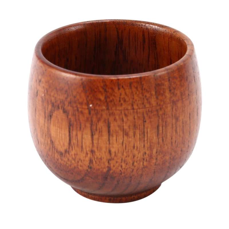 5pcs Creative Tea Set Small Wooden Cup Small Cup Green Wooden Cup