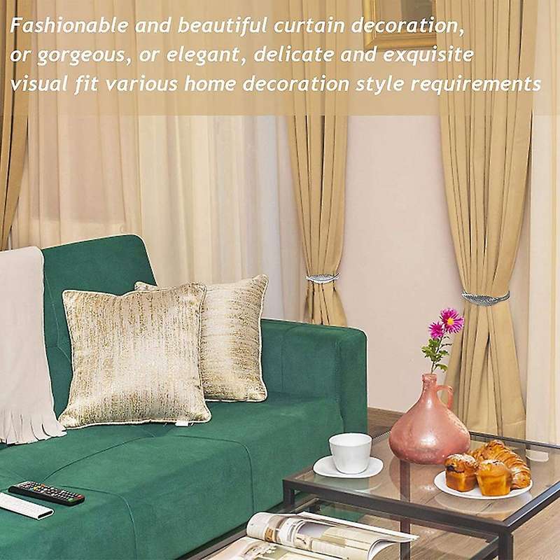 Curtain Tiebacks Spring Design Curtain Ties for Drapes Curtain Silver