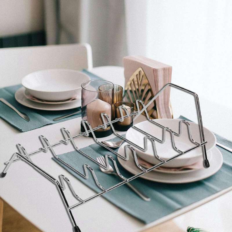 2x Dish Drying Rack Kitchen Dishes Rack & Plate Holder Dish Drainer