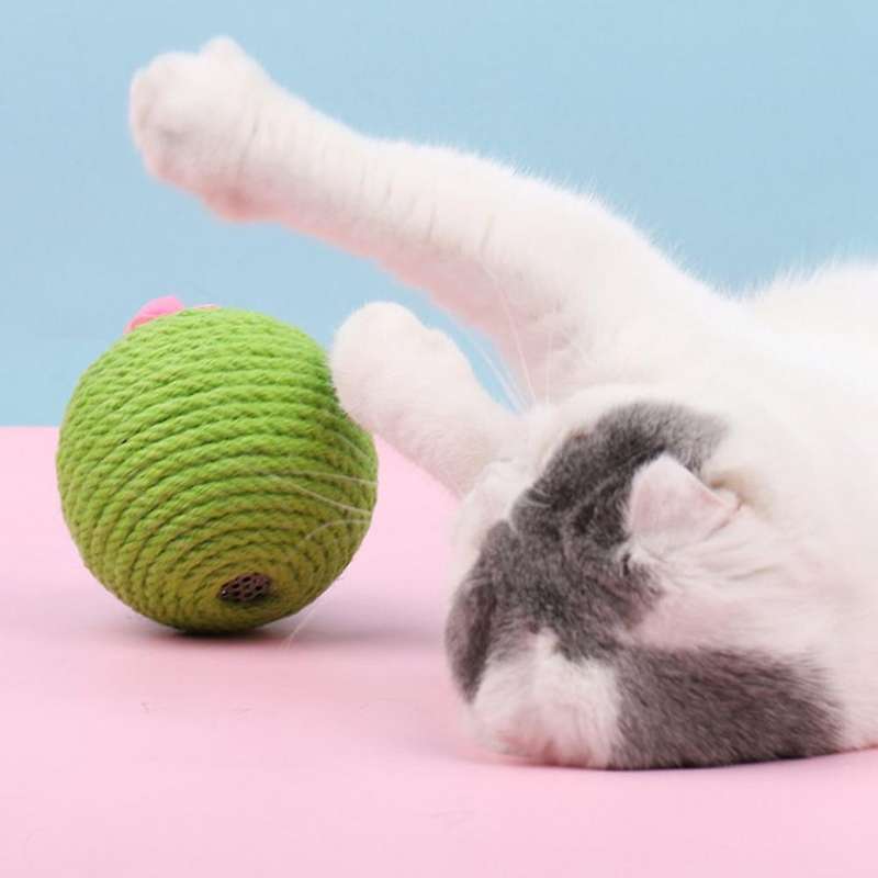 Cat Toy Cactus Natural Sisal Cat Catch Ball Cat Supplies Cat Toy