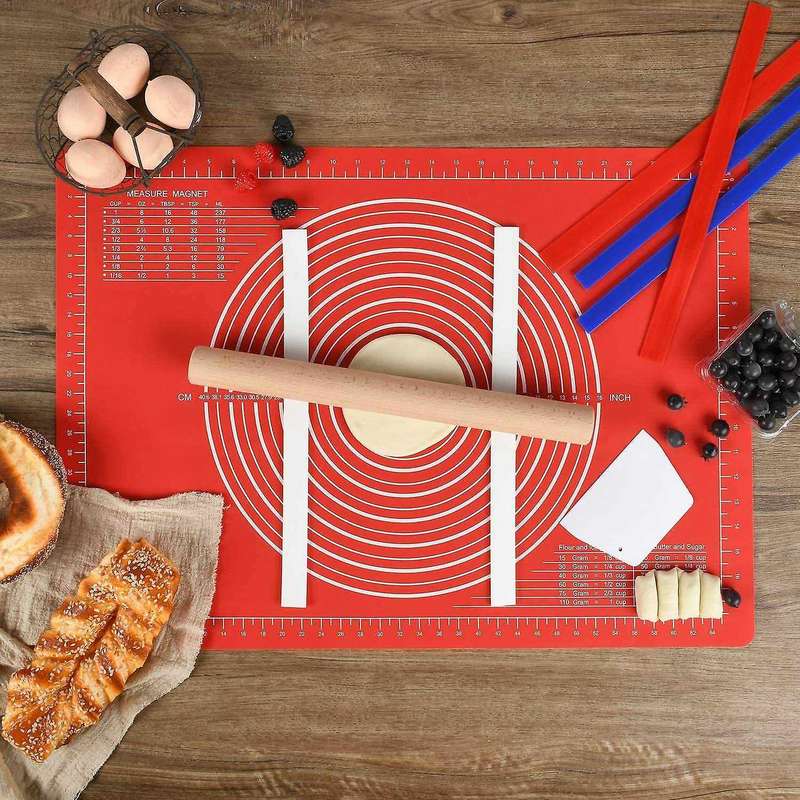 Silicone Measuring Guides Set,spacers Sticks for Baking,pizza,pastry