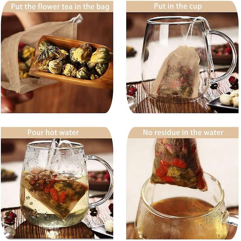 600 Pcs Tea Filter Bags, Seal Tea Bag for Loose Leaf Tea (5x7cm)