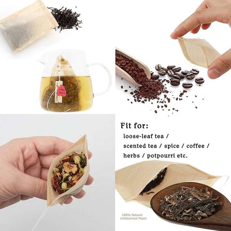 600 Pcs Tea Filter Bags, Seal Tea Bag for Loose Leaf Tea (5x7cm)