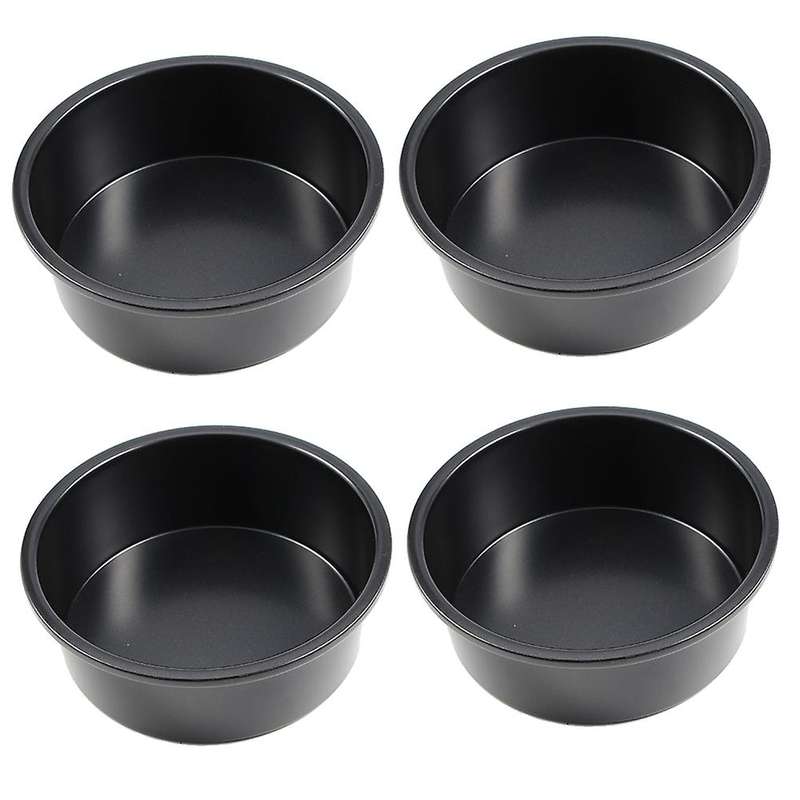 3 Packs 4 Inch Cake Pan, Mini Cake Pan with Removable Bottom
