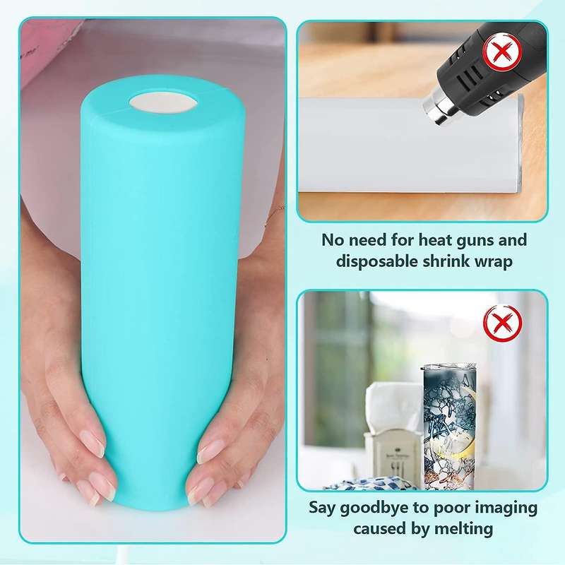 Sublimation Tumblers Silicone Bands Sleeve Kit for 20 Oz Blanks Cups