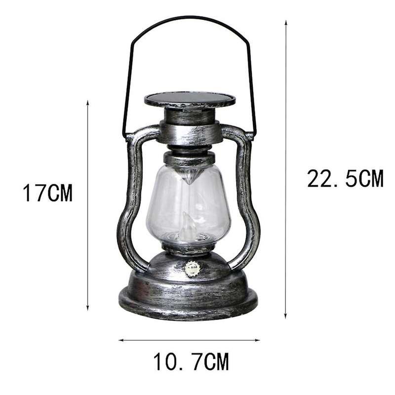 Led Solar Light Retro Oil Lanterns Solar Powered Light,bronze