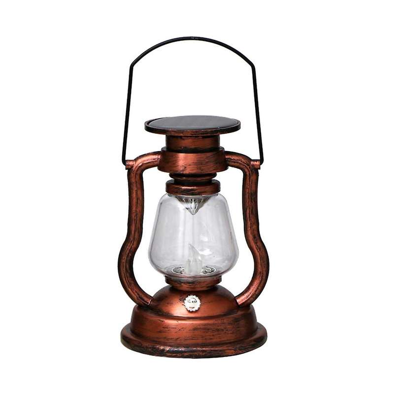 Led Solar Light Retro Oil Lanterns Solar Powered Light,bronze