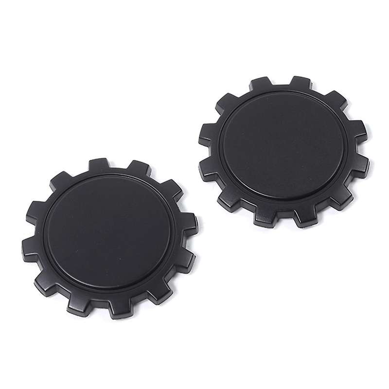 2pcs Car Door Key Jack Trim Cover Protect Decoration Black