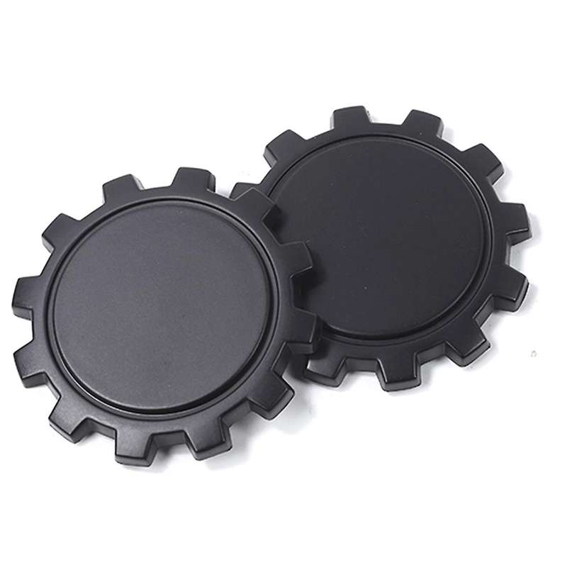2pcs Car Door Key Jack Trim Cover Protect Decoration Black