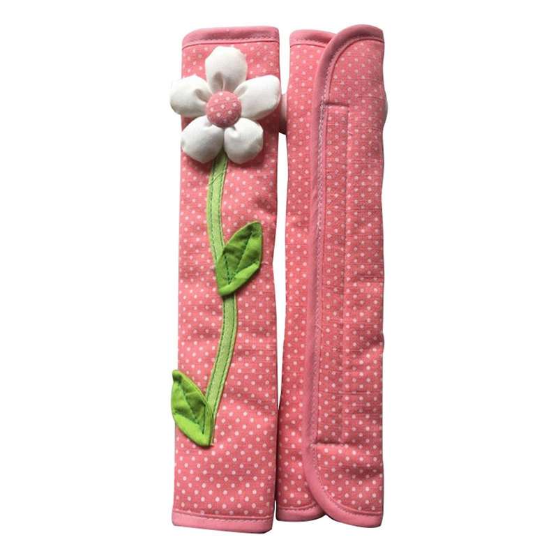 6pcs Flower Polka Dot Door/refrigerator Handle Cover Gloves Pink