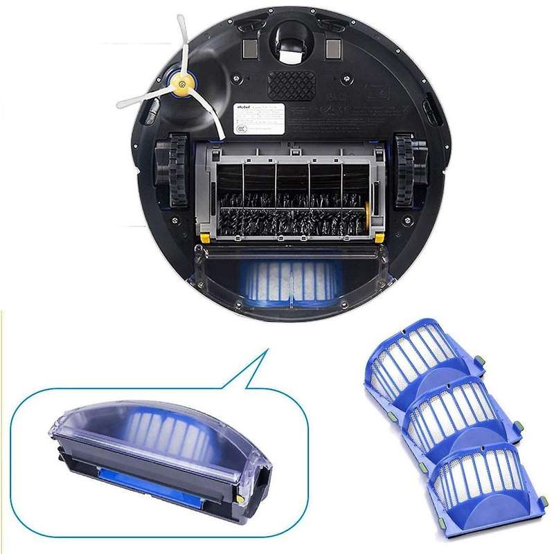 Main Brush Hepa Filter Side Brush for Irobot Roomba 600 Series