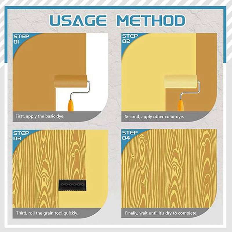 Wood Graining Painting Tool Set Ms6 Ms17 Ms18b Rubber,for Wall Diy