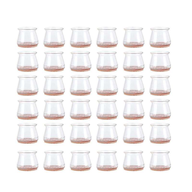 36 Pieces Chair Leg Caps Chair Leg Protectors, Felt Glides for Chairs
