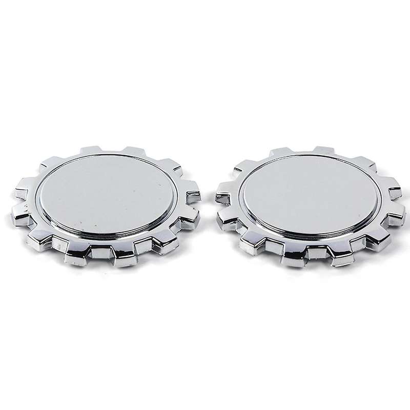 2pcs Car Door Key Jack Trim Cover Protect Decoration Silver