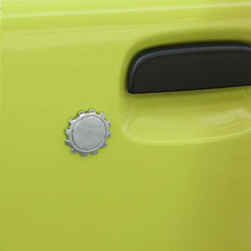 2pcs Car Door Key Jack Trim Cover Protect Decoration Silver