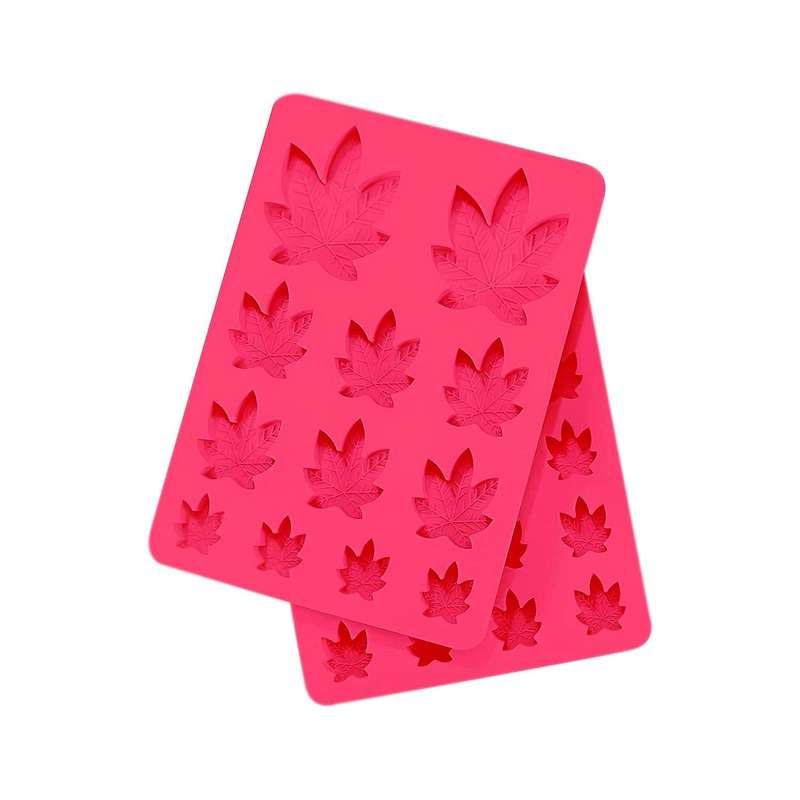 2 Pack Gummy Leaf Silicone Candy Mold, Chocolate Gummy Molds -red