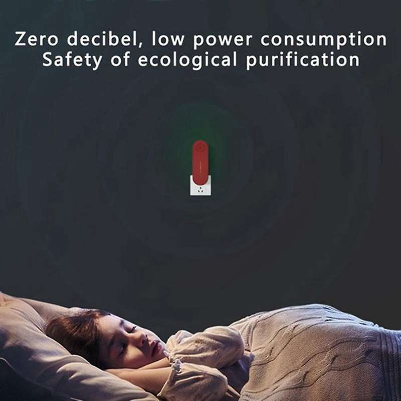 Plug In Air Purifier for Home Cleaner Mini Air Ionizer Red Eu Plug