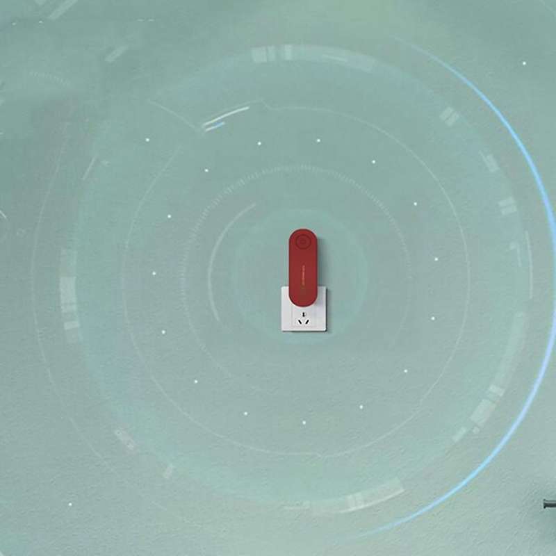 Plug In Air Purifier for Home Cleaner Mini Air Ionizer Red Eu Plug