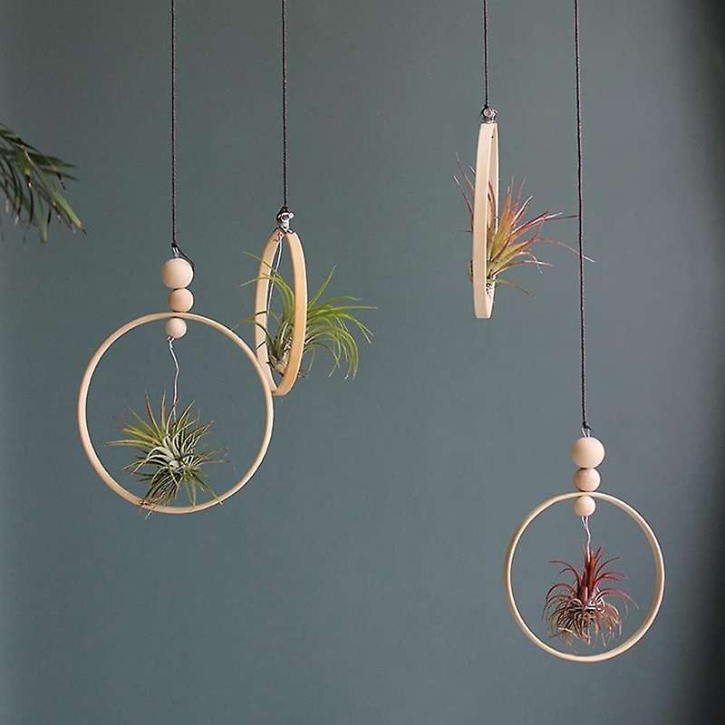 Bamboo Floral Hoop,15pc 3 Sizes Dream Catcher Bamboo Wood Circle Ring
