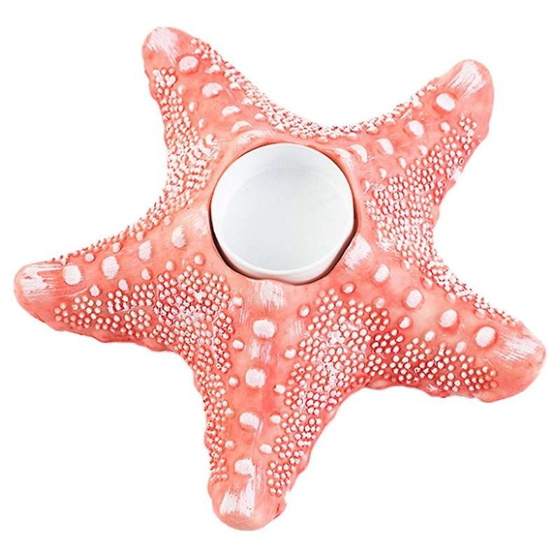 Resin Starfish Candlestick Cup Soft Crafts Decoration, D