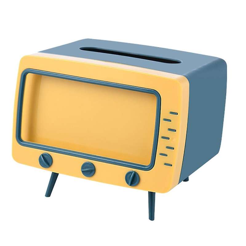 Creative Tv Tissue Box Household Kitchen Tissue Storage Box Blue