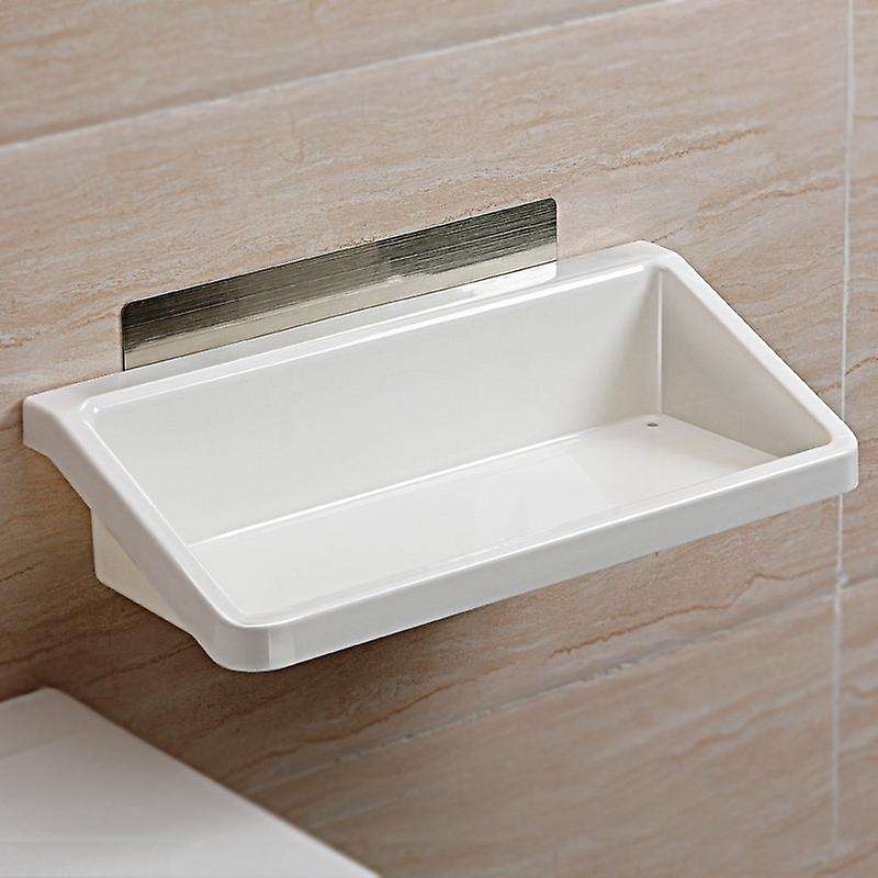 Plastic Suction Cup Bathroom Kitchen Storage Rack Wall Shower Shelf