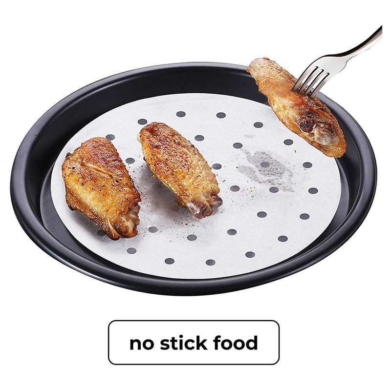 200 Pcs 8.5 Inch Air Fryer Liner Wood Pulp Paper for Air Fryer Basket