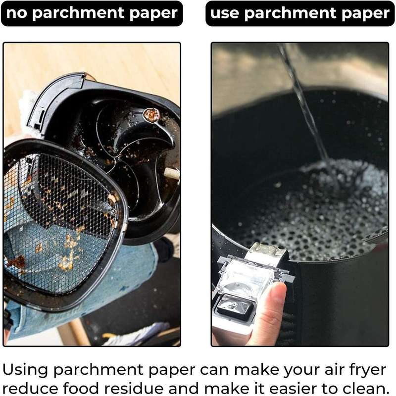 200 Pcs 8.5 Inch Air Fryer Liner Wood Pulp Paper for Air Fryer Basket
