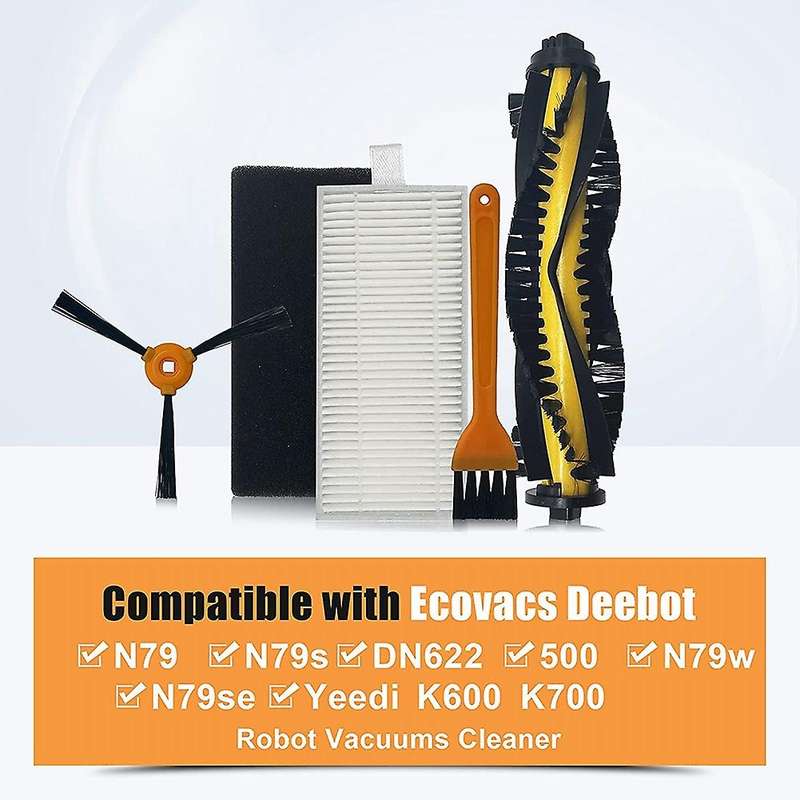 Replacement Main Brush Side Brushes Filters Kit for Ecovacs Deebot