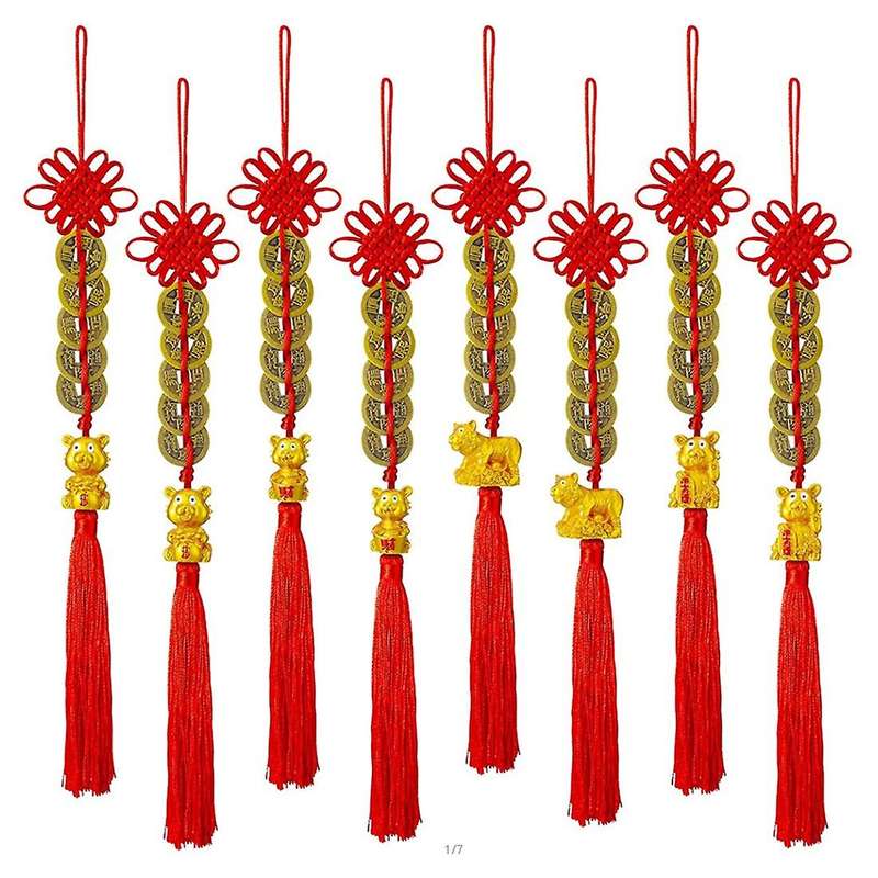 8 Pieces Of Chinese Feng Shui Charm Good Luck Charm Tiger Mascot