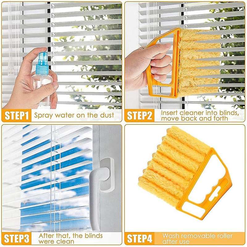 7 Finger Cleaner Tool Hand-held Window Shutters Brush (5 Pieces)