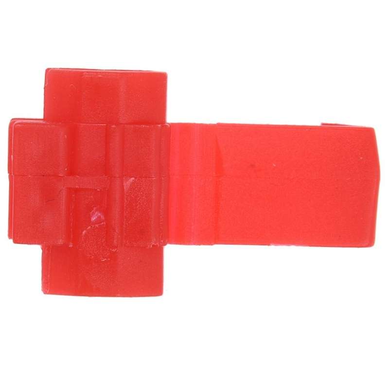 200pcs Quick Splice Connectors Lock Wire Terminals Crimp - Red