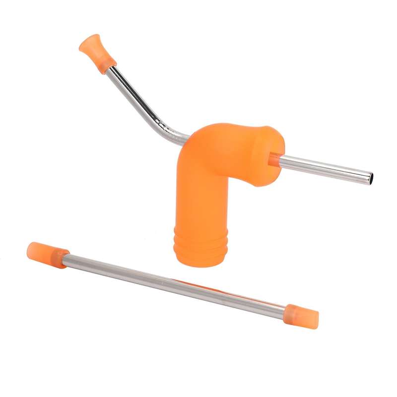 Beer Snorkel, Double Beer Snorkel, Beer Dispenser Orange