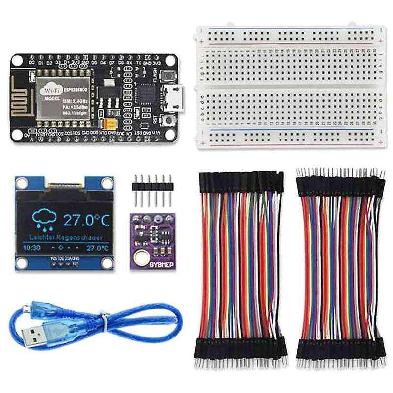 Temperature Humidity Pressure Sensor + Iic Lcd Display + Jumper Wire