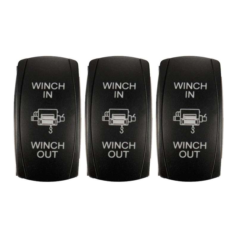 7pin Laser-momentary Rocker Switch 12v On-off-on Led Light Green