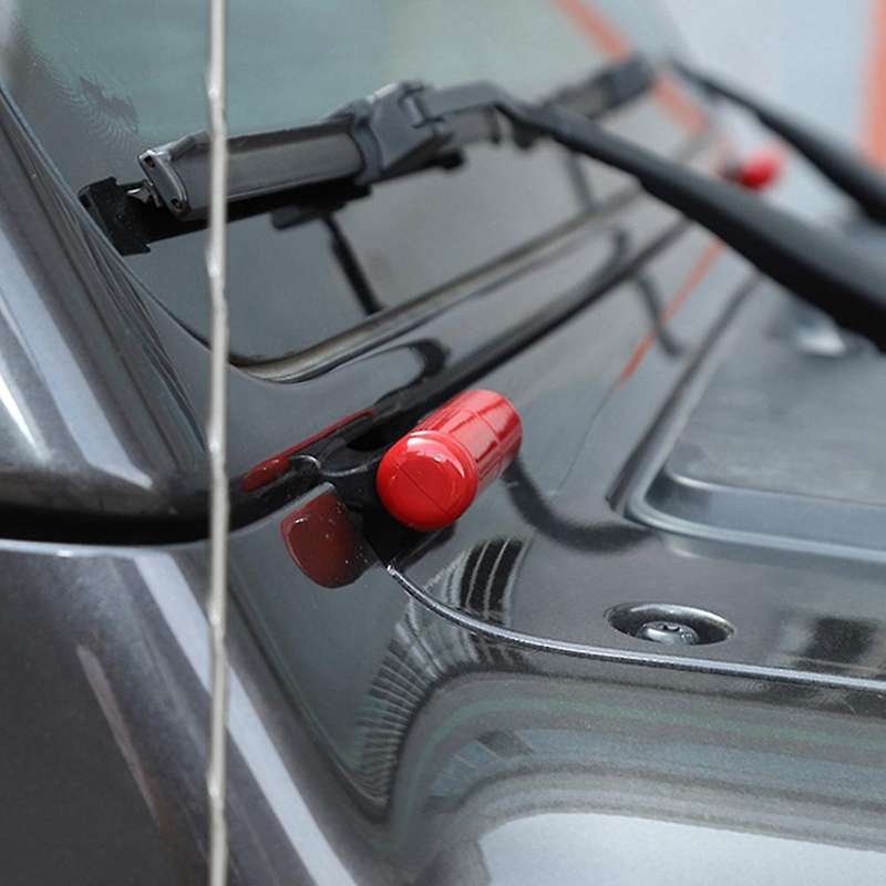 Car Front Windshield Hinge Cover for Wrangler Jl Jt 2018-2022, Red