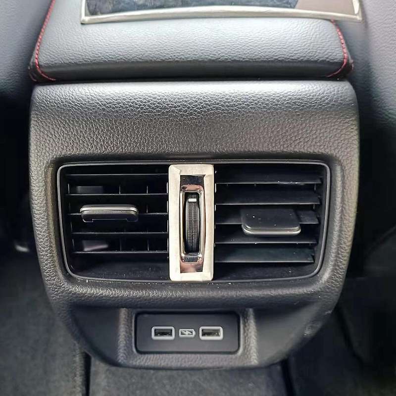 Rear Air Outlet Vent Frame Cover Armrest Box Trim,black