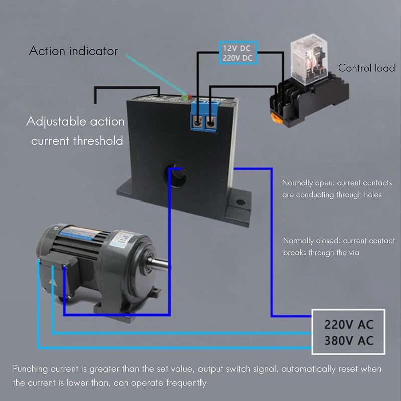 Current Induction Relay, 0.2-30a Explosion-proof Adjustable Current