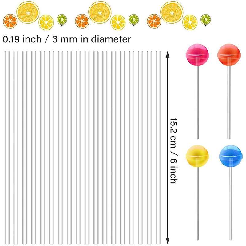 Acrylic Lollipop Stick Set for Making Lollipops Cake Candy Chocolate