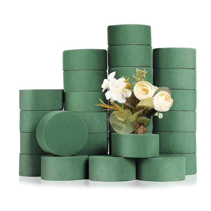 28 Pcs Round Flower Foam Wet Maker Block Diy Flower Crafts Supplies