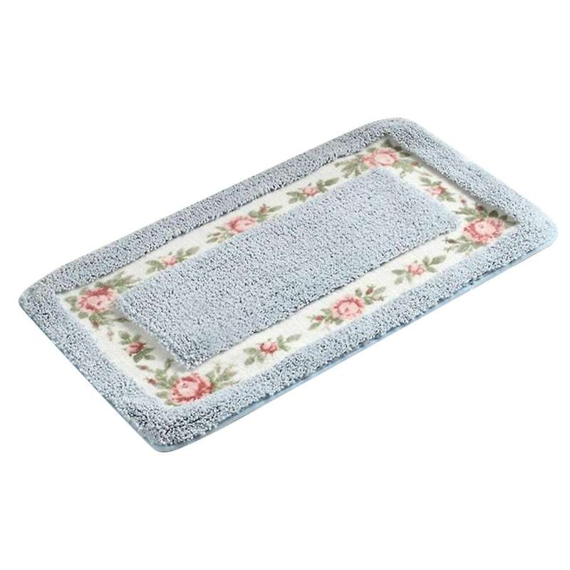 Pastoral Style Bath Carpet Rectangle Carpets Floor Decor (40x60cm) B